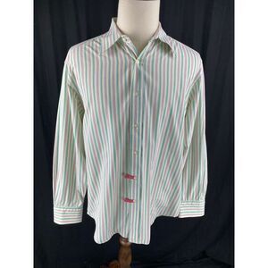 Robert‎ Graham Mens XL (msrd) Long Sleeve Button Shirt Striped Dry Cleaned